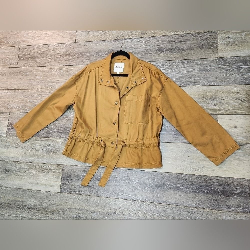 Madewell Southlake Utility Soft Yellow Women's Military Jacket Size Small - Picture 2 of 9
